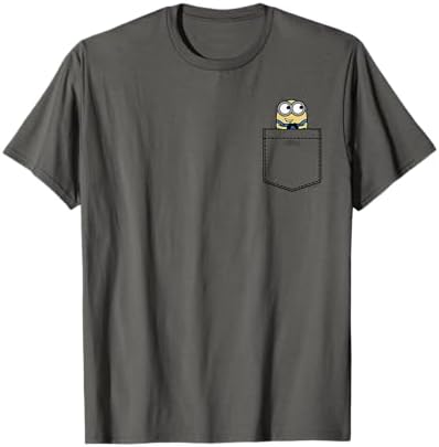 Amazon.com: Minions Gru Logo Faux Pocket Graphic T-Shirt